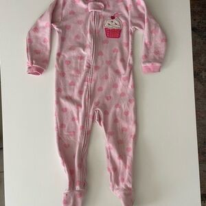 Carter's Pink Heart Cupcake Footie